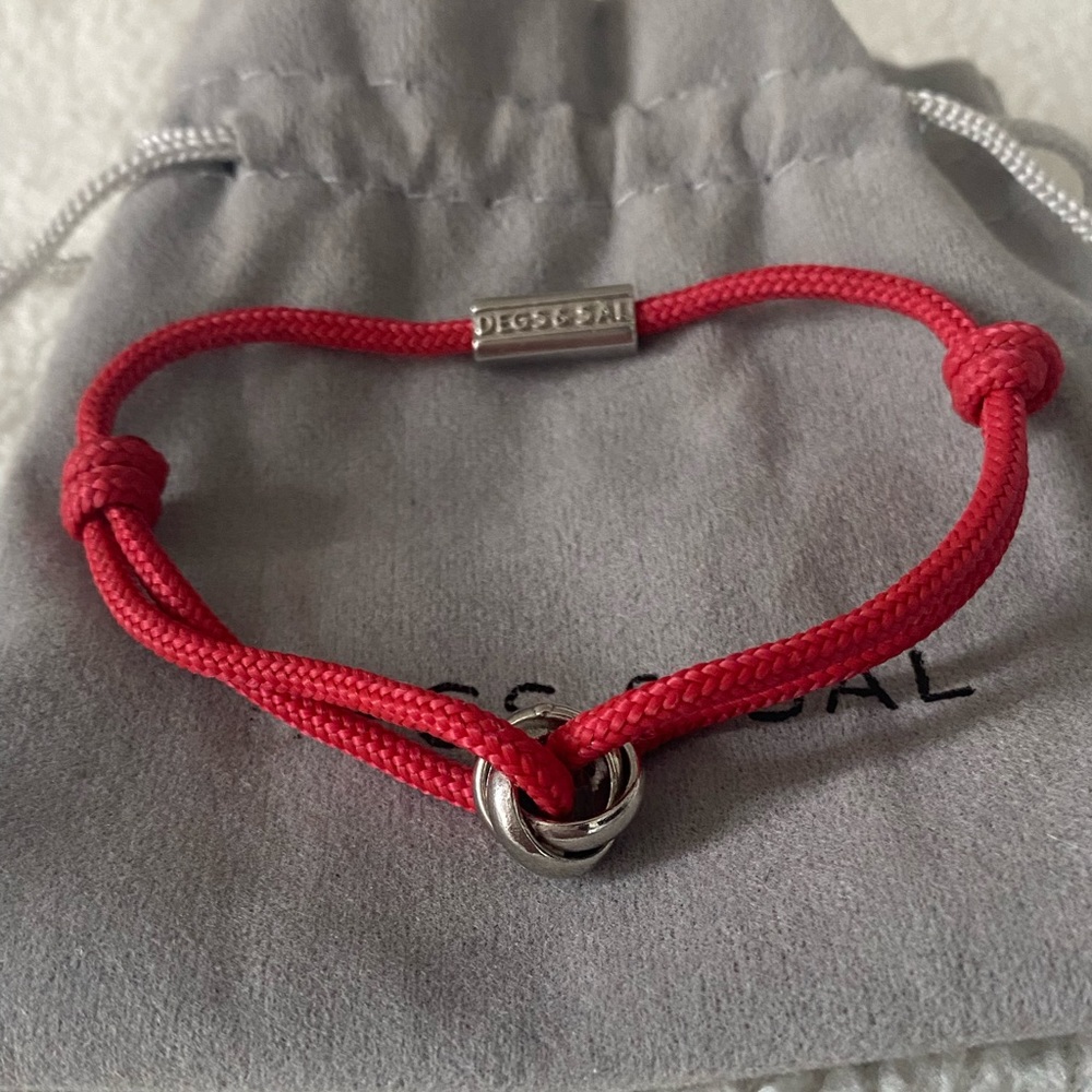 DEGS&SAL red trinity rope bracelet